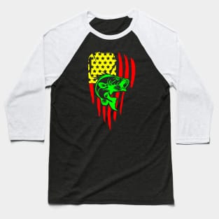 Bass American Flag Rasta Baseball T-Shirt